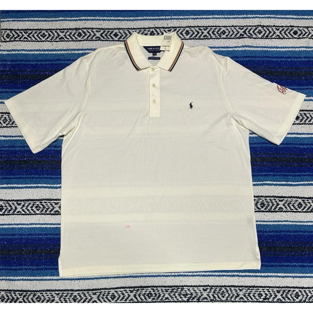 Polo Golf Ralph Lauren Mens 2XL White Pima Cotton Polo NWT Orchard Ridge CC